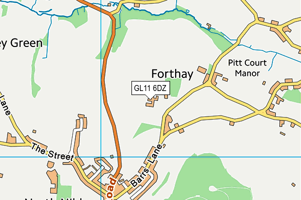 GL11 6DZ map - OS VectorMap District (Ordnance Survey)