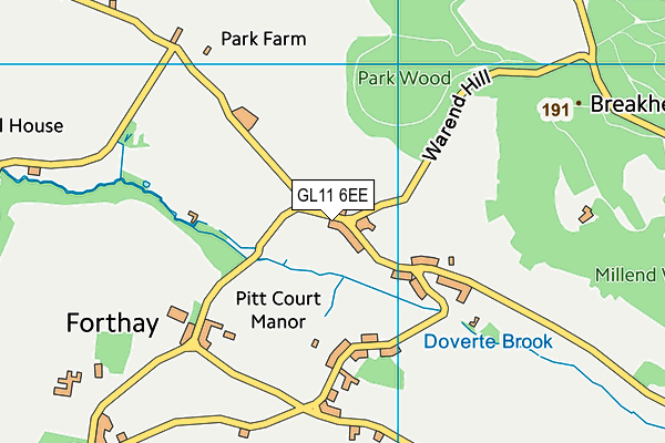 GL11 6EE map - OS VectorMap District (Ordnance Survey)