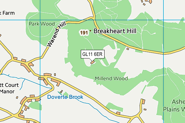 GL11 6ER map - OS VectorMap District (Ordnance Survey)