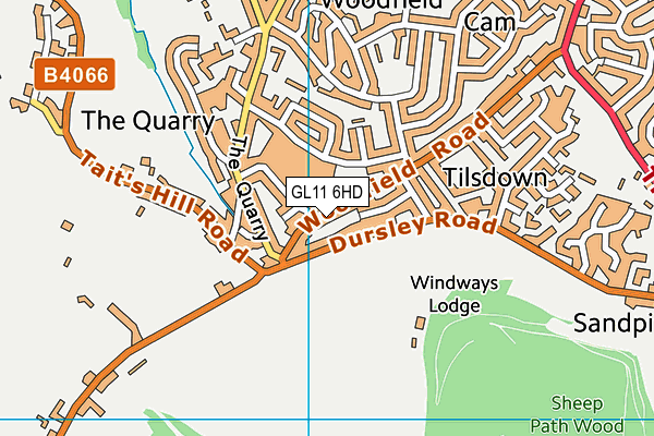 GL11 6HD map - OS VectorMap District (Ordnance Survey)