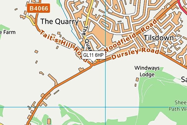 GL11 6HP map - OS VectorMap District (Ordnance Survey)