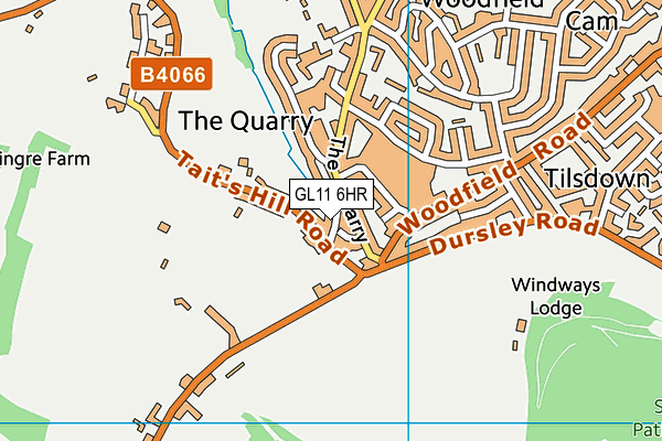 GL11 6HR map - OS VectorMap District (Ordnance Survey)