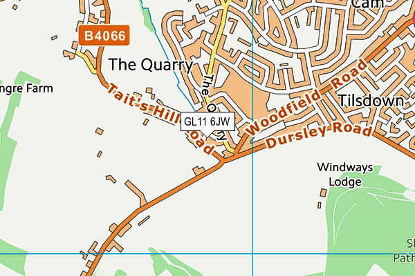 GL11 6JW map - OS VectorMap District (Ordnance Survey)