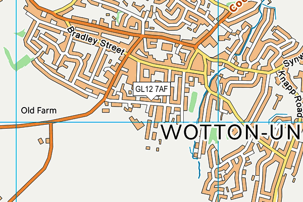 GL12 7AF map - OS VectorMap District (Ordnance Survey)