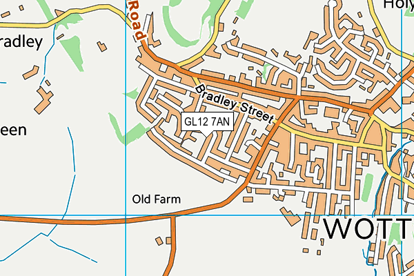 GL12 7AN map - OS VectorMap District (Ordnance Survey)