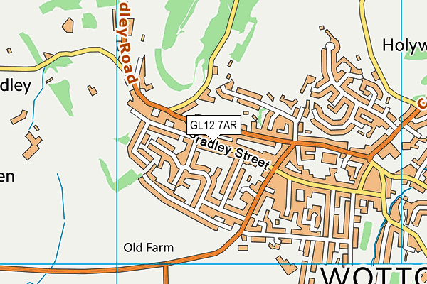 GL12 7AR map - OS VectorMap District (Ordnance Survey)