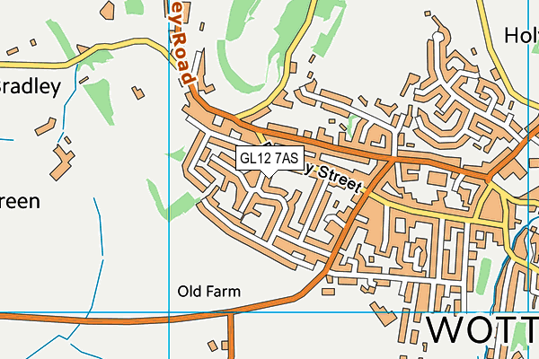 GL12 7AS map - OS VectorMap District (Ordnance Survey)