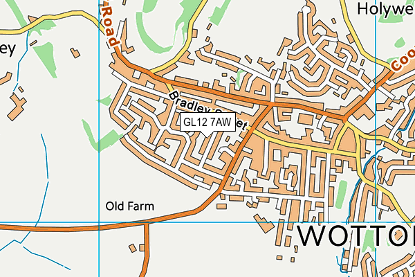 GL12 7AW map - OS VectorMap District (Ordnance Survey)