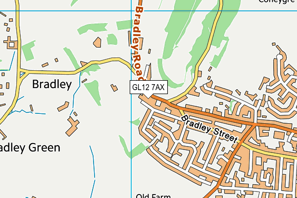 GL12 7AX map - OS VectorMap District (Ordnance Survey)