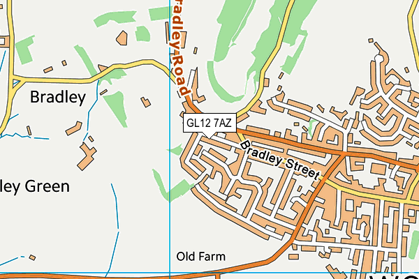 GL12 7AZ map - OS VectorMap District (Ordnance Survey)