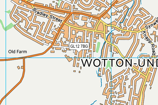 GL12 7BG map - OS VectorMap District (Ordnance Survey)