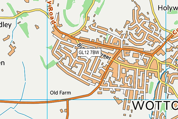 GL12 7BW map - OS VectorMap District (Ordnance Survey)