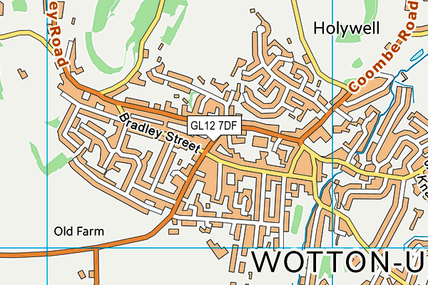 GL12 7DF map - OS VectorMap District (Ordnance Survey)