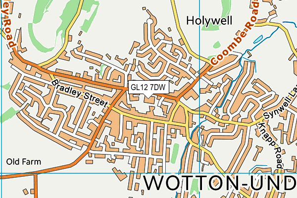 GL12 7DW map - OS VectorMap District (Ordnance Survey)