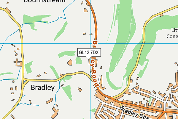 GL12 7DX map - OS VectorMap District (Ordnance Survey)