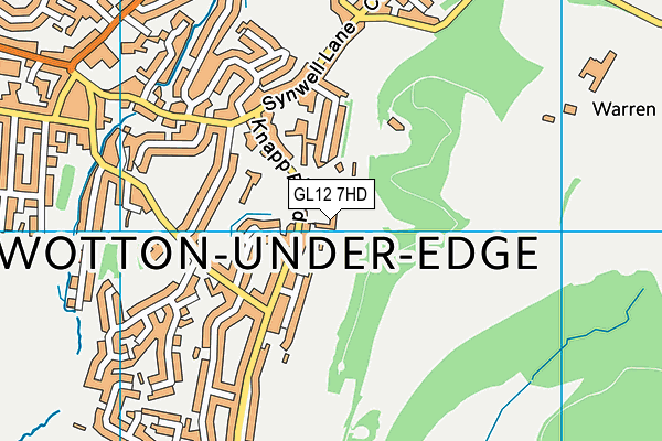 GL12 7HD map - OS VectorMap District (Ordnance Survey)