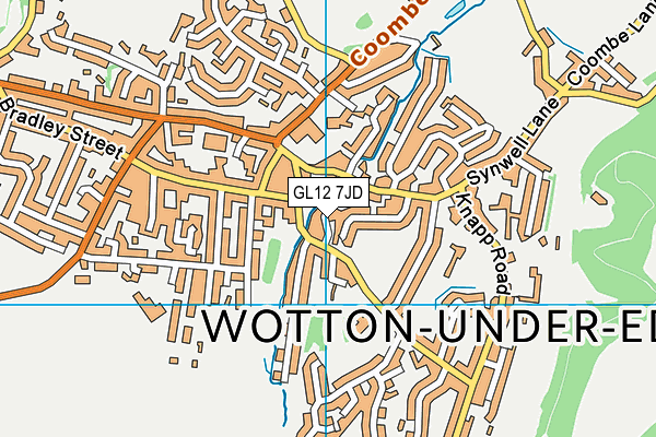 GL12 7JD map - OS VectorMap District (Ordnance Survey)