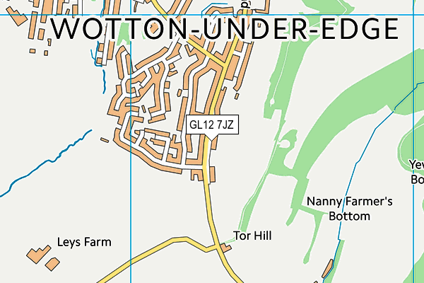 GL12 7JZ map - OS VectorMap District (Ordnance Survey)