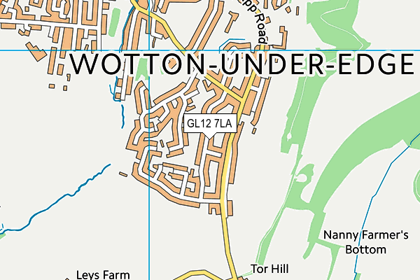 GL12 7LA map - OS VectorMap District (Ordnance Survey)