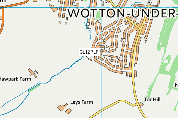 GL12 7LF map - OS VectorMap District (Ordnance Survey)