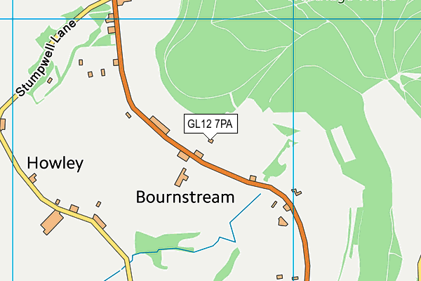 GL12 7PA map - OS VectorMap District (Ordnance Survey)