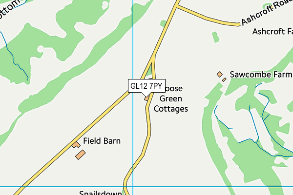 GL12 7PY map - OS VectorMap District (Ordnance Survey)