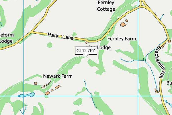 GL12 7PZ map - OS VectorMap District (Ordnance Survey)