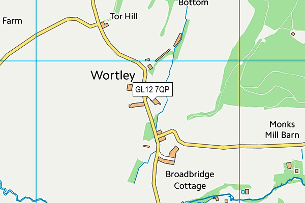 GL12 7QP map - OS VectorMap District (Ordnance Survey)