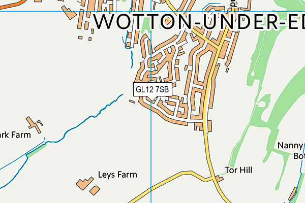 GL12 7SB map - OS VectorMap District (Ordnance Survey)