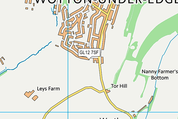 GL12 7SF map - OS VectorMap District (Ordnance Survey)