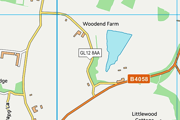 GL12 8AA map - OS VectorMap District (Ordnance Survey)