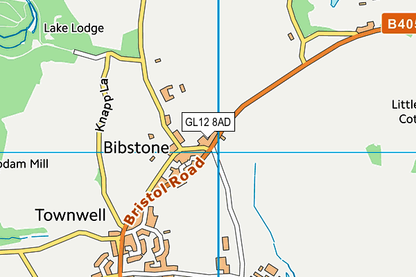 GL12 8AD map - OS VectorMap District (Ordnance Survey)