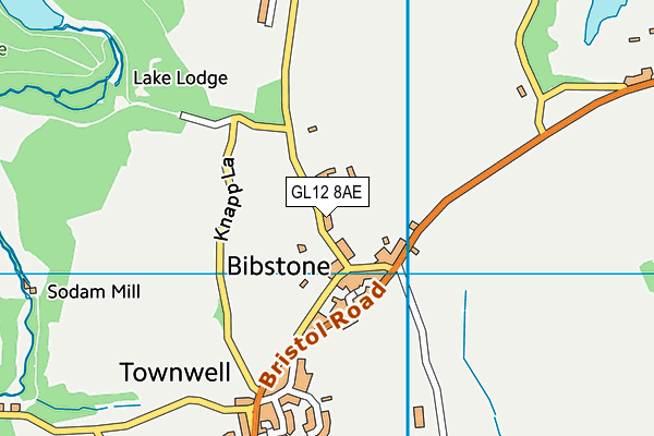 GL12 8AE map - OS VectorMap District (Ordnance Survey)