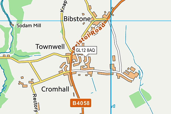 GL12 8AQ map - OS VectorMap District (Ordnance Survey)