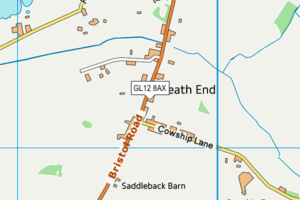 GL12 8AX map - OS VectorMap District (Ordnance Survey)