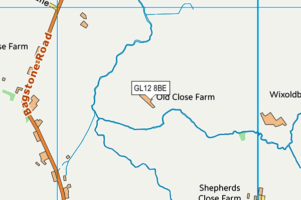 GL12 8BE map - OS VectorMap District (Ordnance Survey)