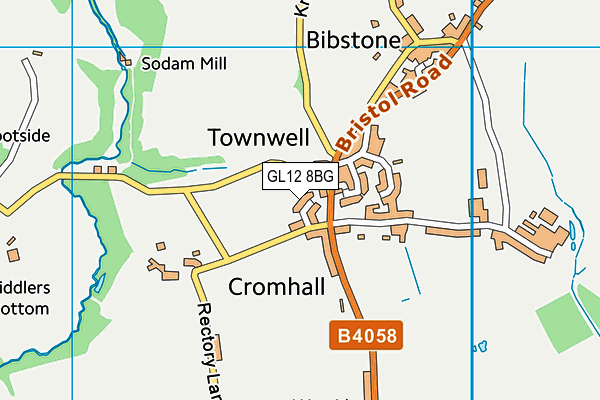 GL12 8BG map - OS VectorMap District (Ordnance Survey)