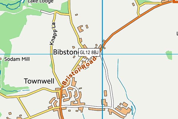 GL12 8BJ map - OS VectorMap District (Ordnance Survey)