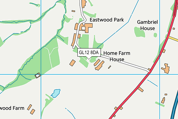 GL12 8DA map - OS VectorMap District (Ordnance Survey)