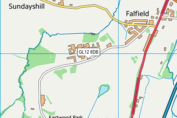 GL12 8DB map - OS VectorMap District (Ordnance Survey)