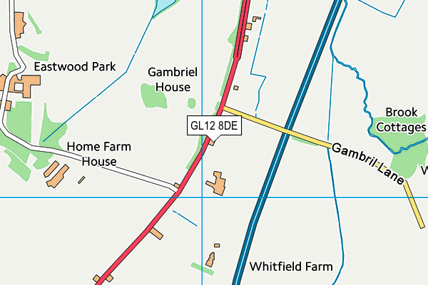 GL12 8DE map - OS VectorMap District (Ordnance Survey)