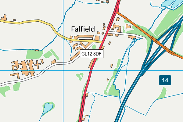 GL12 8DF map - OS VectorMap District (Ordnance Survey)