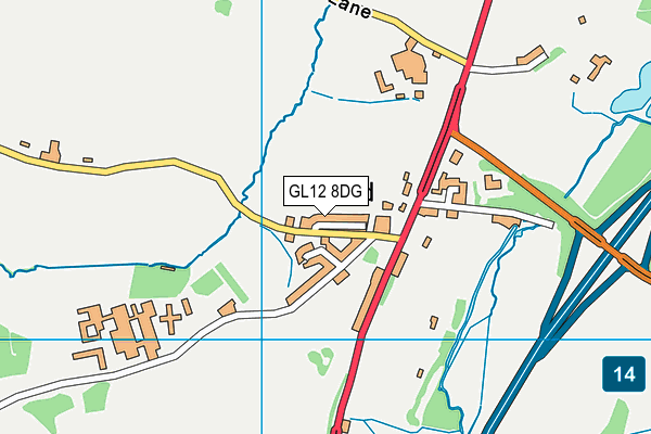 GL12 8DG map - OS VectorMap District (Ordnance Survey)