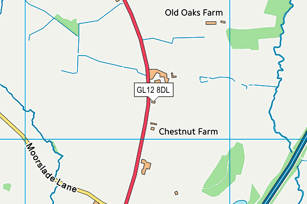 GL12 8DL map - OS VectorMap District (Ordnance Survey)