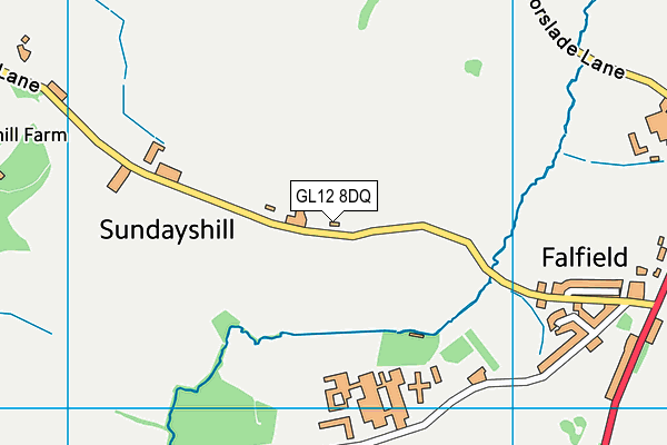 GL12 8DQ map - OS VectorMap District (Ordnance Survey)