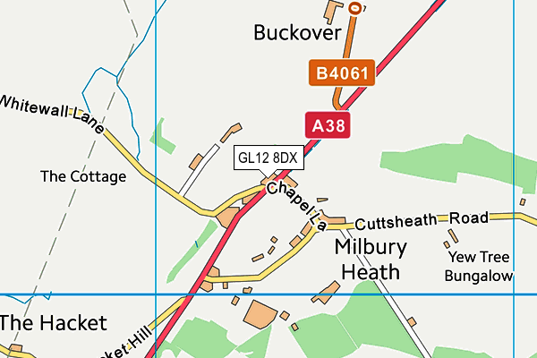 GL12 8DX map - OS VectorMap District (Ordnance Survey)