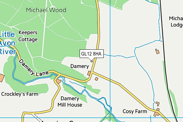 GL12 8HA map - OS VectorMap District (Ordnance Survey)