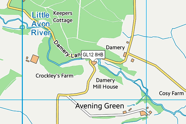 GL12 8HB map - OS VectorMap District (Ordnance Survey)