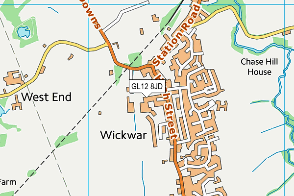 GL12 8JD map - OS VectorMap District (Ordnance Survey)