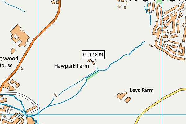 GL12 8JN map - OS VectorMap District (Ordnance Survey)